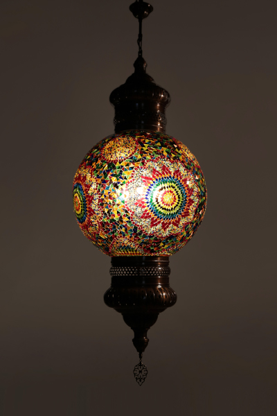 Big Size Traditional Antique Mosaic Hanging Lamp